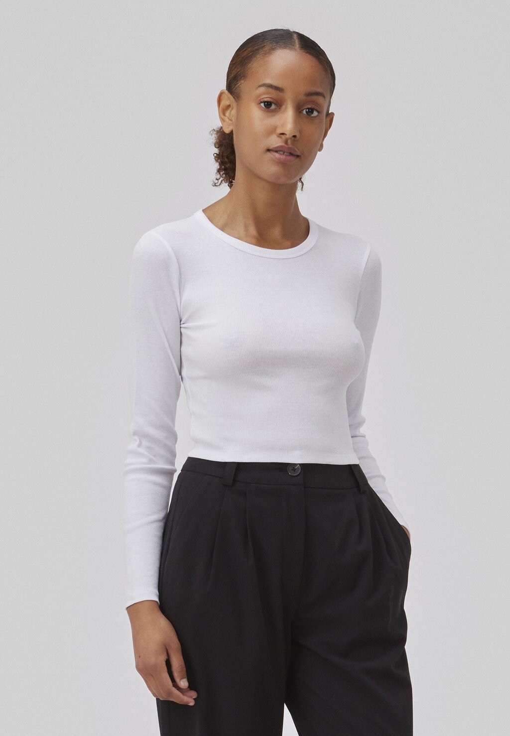 

Рубашка с длинным рукавом IGOR CROP Modström, цвет offwhite