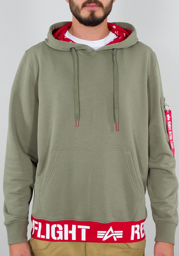

Худи Alpha Industries RBF Rib Hoodie, оливковый