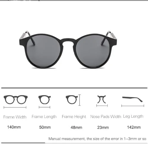 

Ретро круглые солнцезащитные очки для женщин и мужчин, прозрачные женские солнцезащитные очки для мужчин с защитой от УФ-излучения UV400 MTZJH, C2 Brown Brown