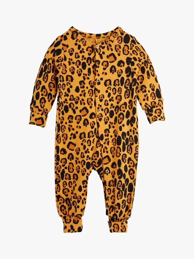 

Детский комбинезон на пуговицах с длинными рукавами Mini Rodini, Leopard Print