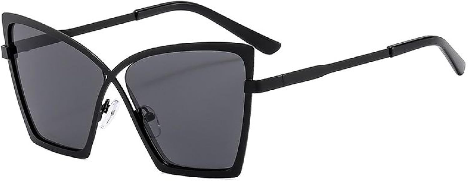 

Сексуальные солнцезащитные очки большого размера «кошачий глаз» для женщин, роскошные очки в винтажном стиле с металлической оправой в виде бабочки TVTBBVV, C1blackgray