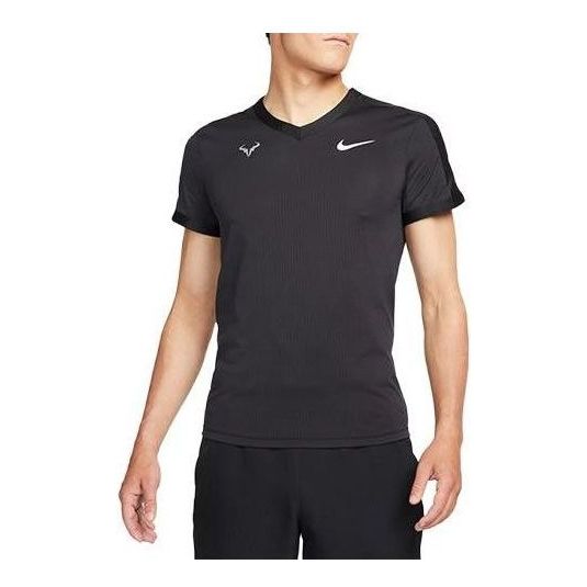 

Спортивный топ Nike Rafa Dri-Fit Short Sleeve Tennis Top 'Black' DM4268-010, черный