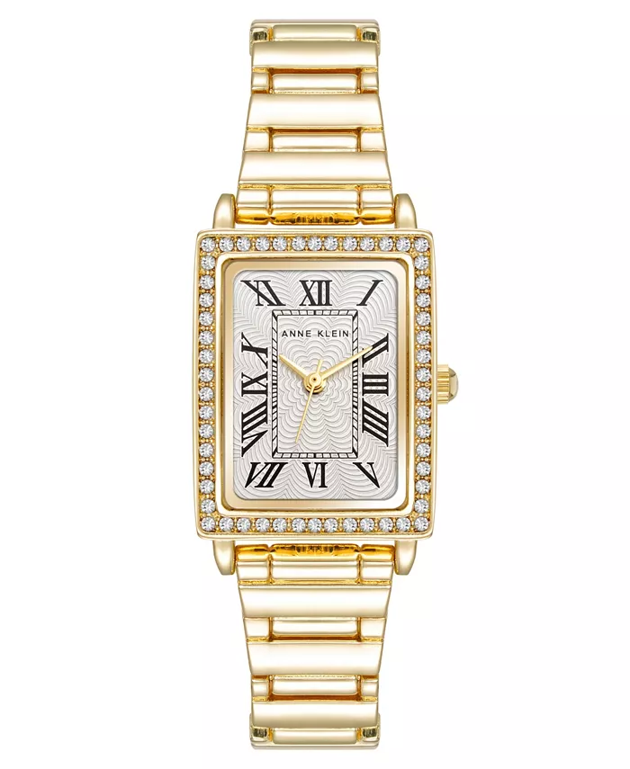 

Женские часы Quartz прямоугольные с позолоченным металлическим сплавом, 21 мм Anne Klein