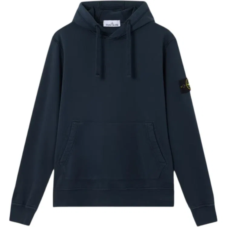 Толстовка с кулиской и патчем с логотипом STONE ISLAND, Marine Blue