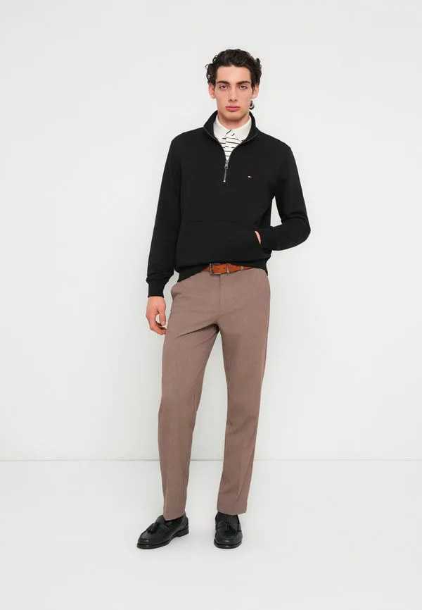 Толстовка с вышивкой флага из махровой ткани на молнии Tommy Hilfiger, Black — фото 2
