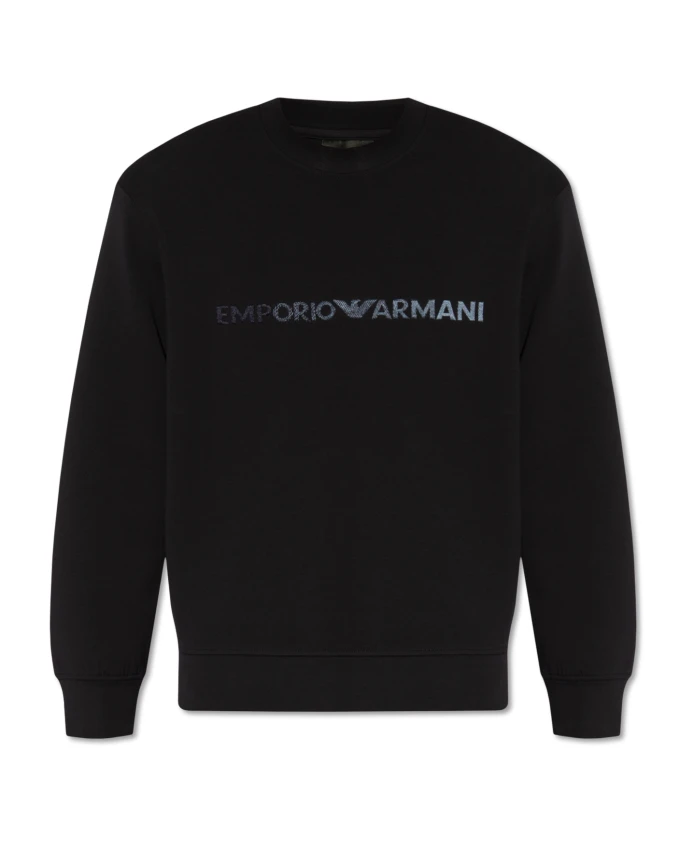 

Толстовка с вышитым логотипом Emporio Armani, синий