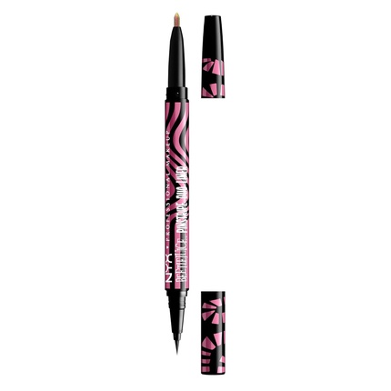 

Подводка для глаз Nyx Professional Makeup Beetlejuice Pinstripe Duo Dual-Ended Black