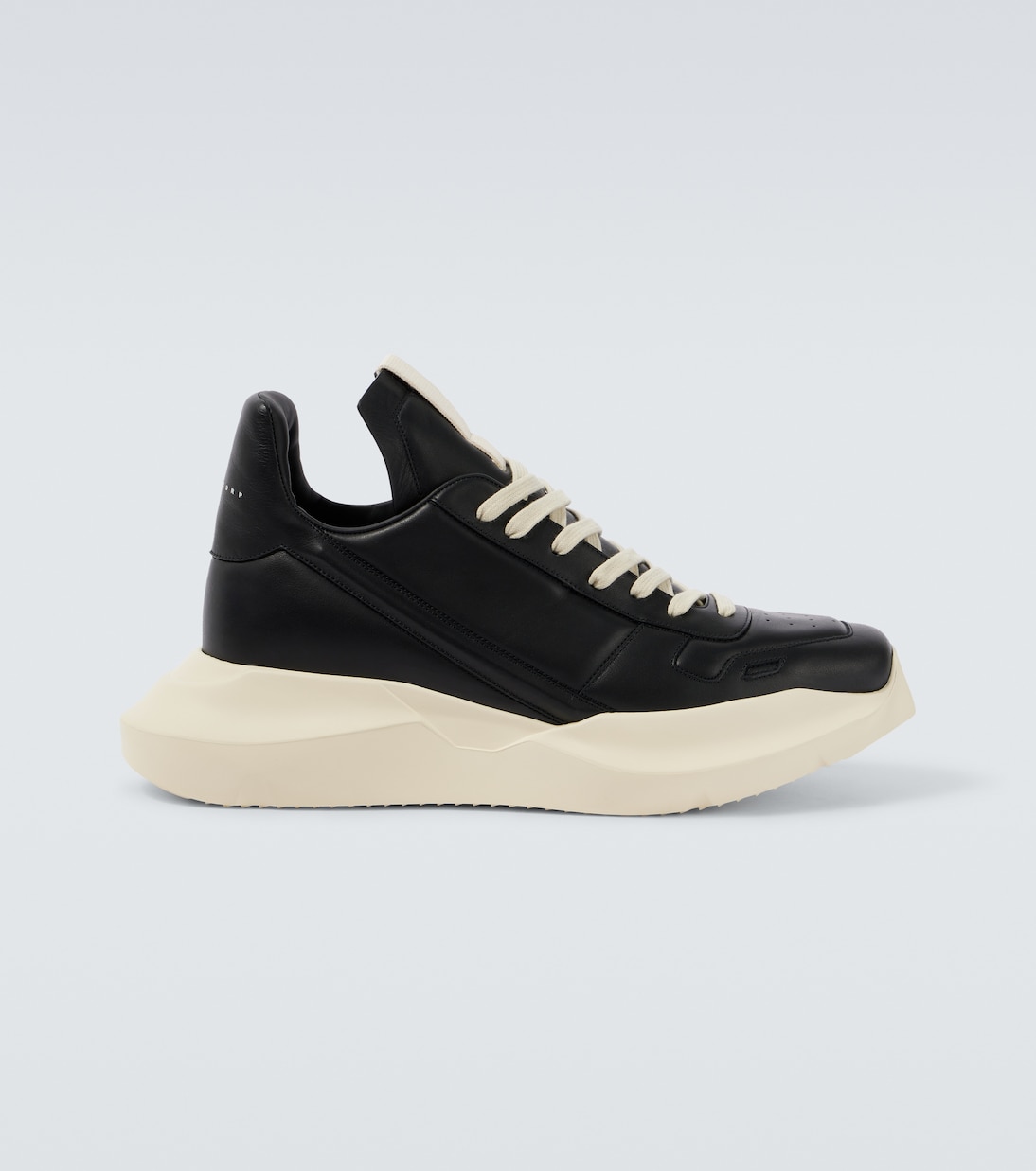 

Кожаные кроссовки Geth Runner Rick Owens, Black/Black/Milk/Milk