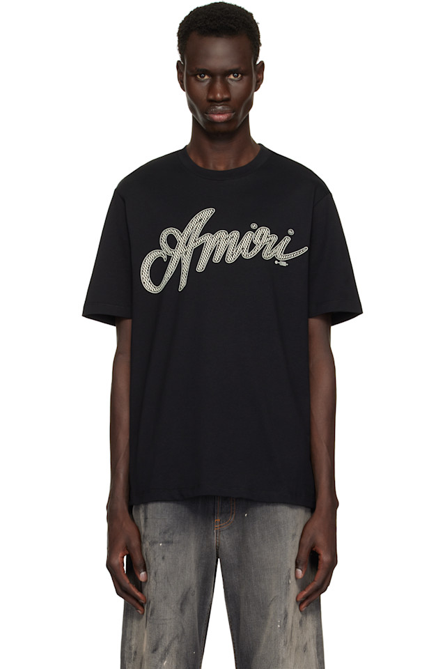 

Футболка Amiri с принтом script Amiri, черный