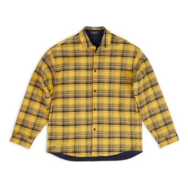 

Рубашка reversible oversized check overshirt 'yellow blue' Balenciaga, желтый
