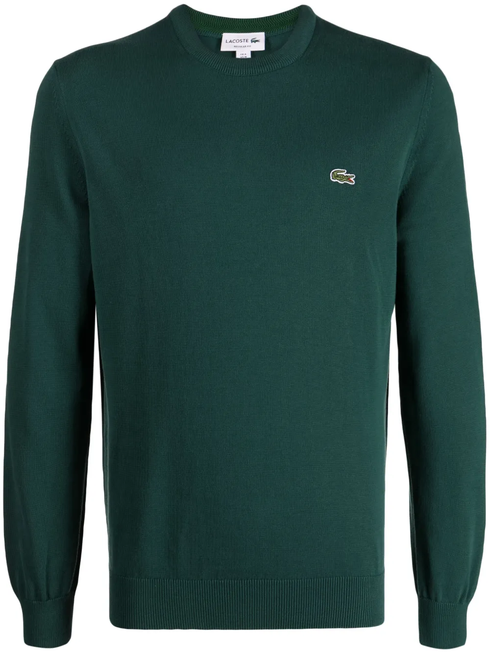 Джемпер тонкой вязки с вышитым логотипом Lacoste, зеленый