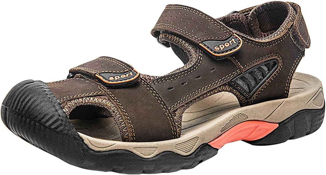 

Мужские спортивные сандалии для рыбалки Aisfn, регулируемые, модные пляжные, для походов, повседневной носки и работы Asifn, коричневый
