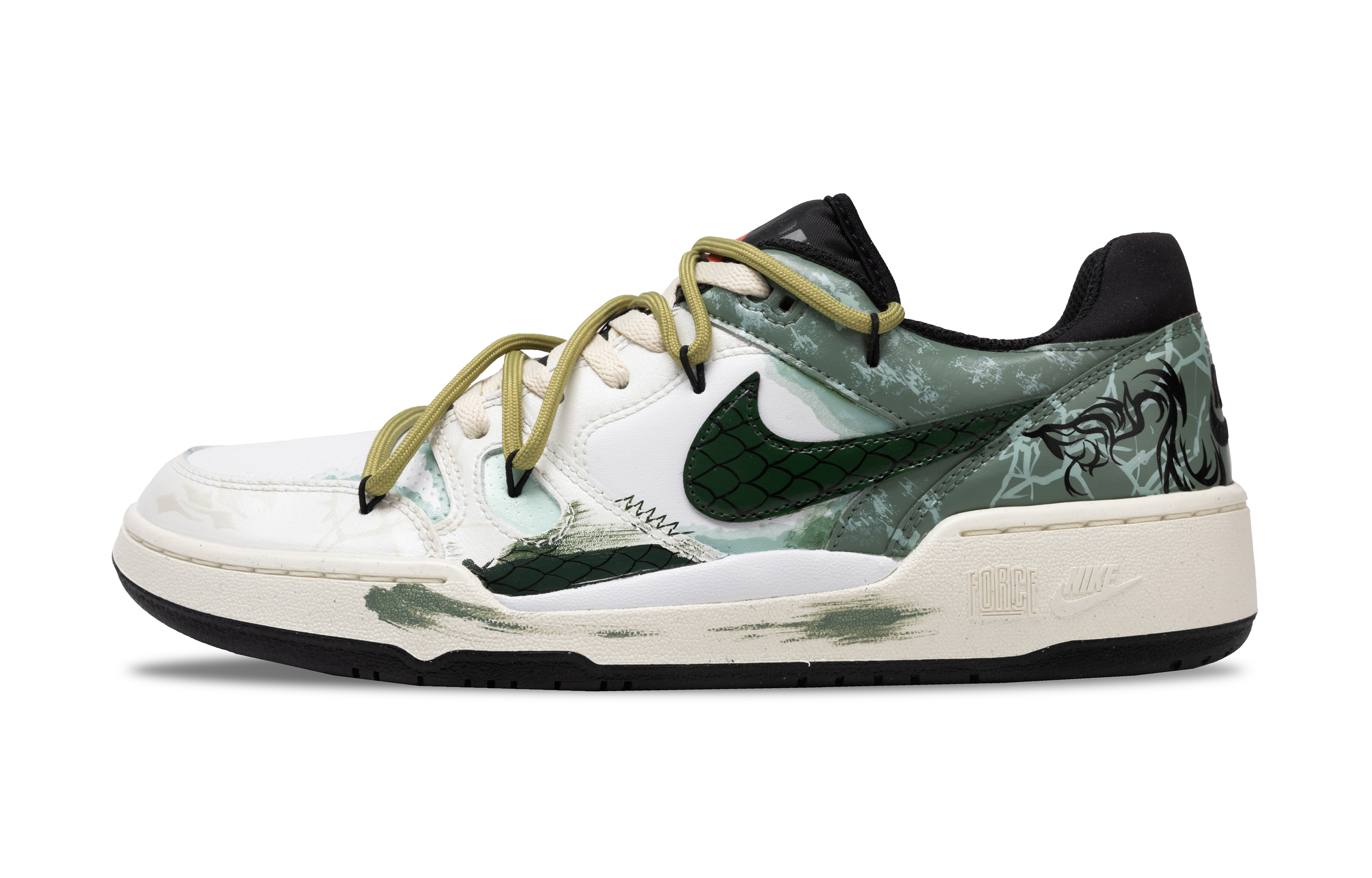 

Nike Износостойкие низкие кроссовки для скейтбординга Full Force, мужские, желто-зеленые