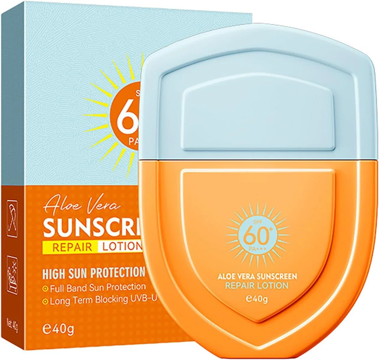 Солнцезащитный лосьон SPF 60+ PA+++ Generic оранжевый