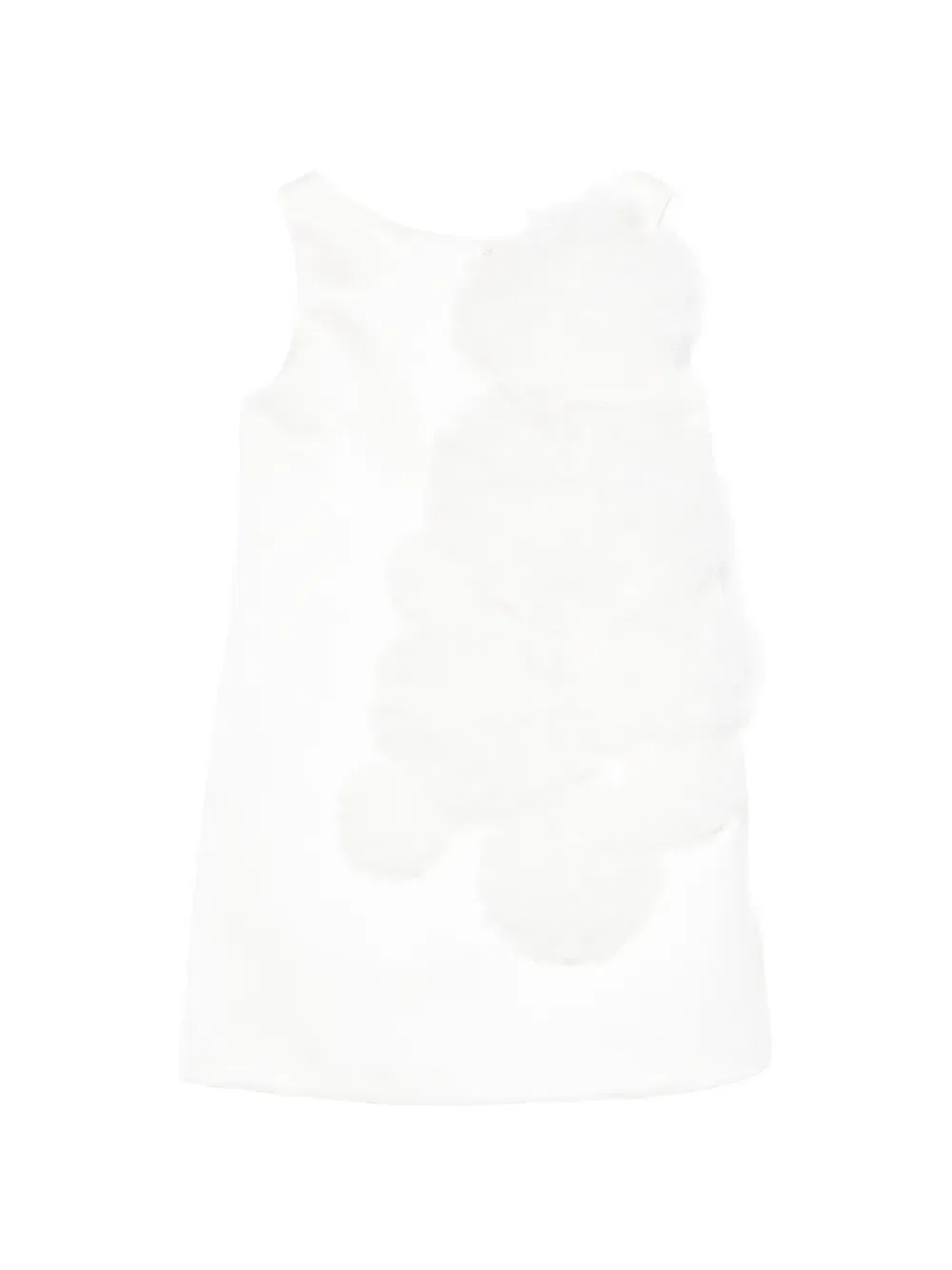 Платье с оборками Elisabetta Franchi Kids, белый
