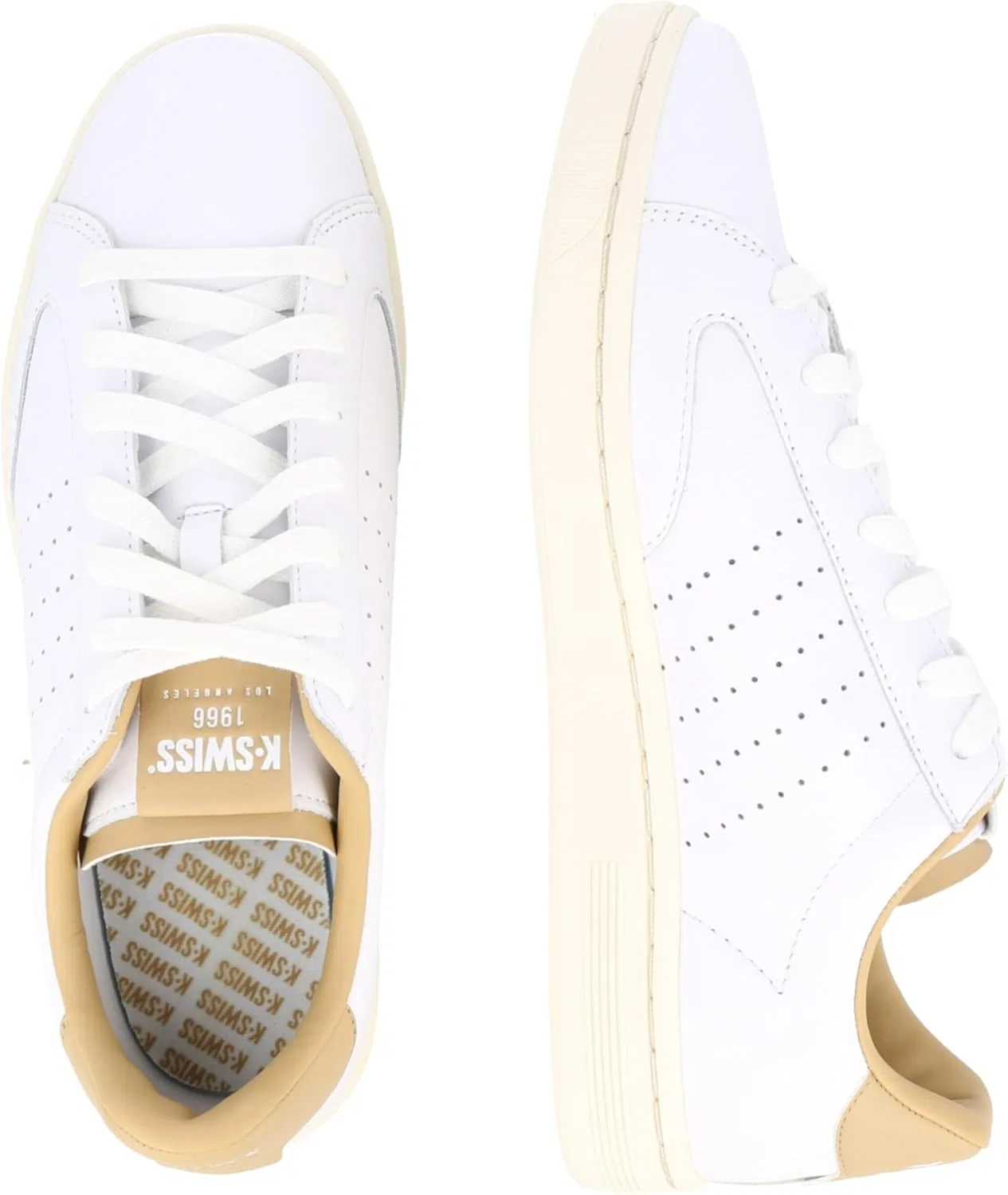 Мужские кроссовки K-SWISS Low Lozan Club, 2-White Light Brown — фото 2