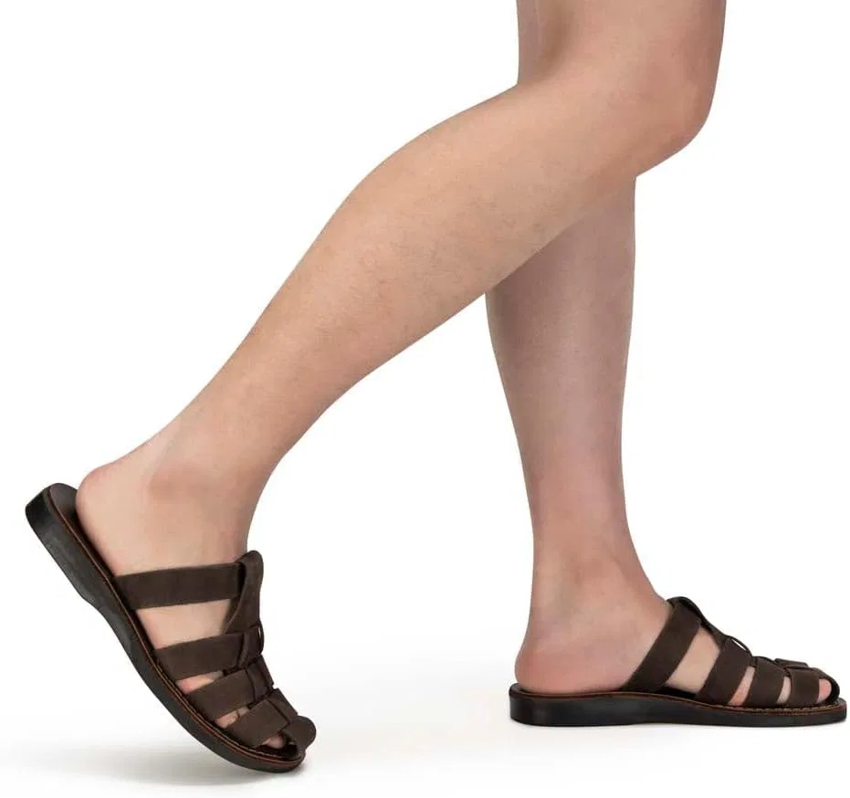 Сандалии из кожи Michael Slide, коричневый нубук Jerusalem Sandals — фото 2