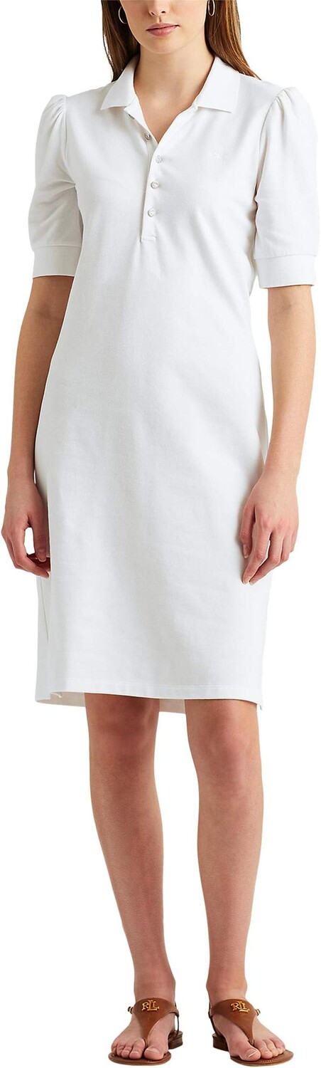 

Платье LAUREN Ralph Lauren Collared Shift Dress, белый
