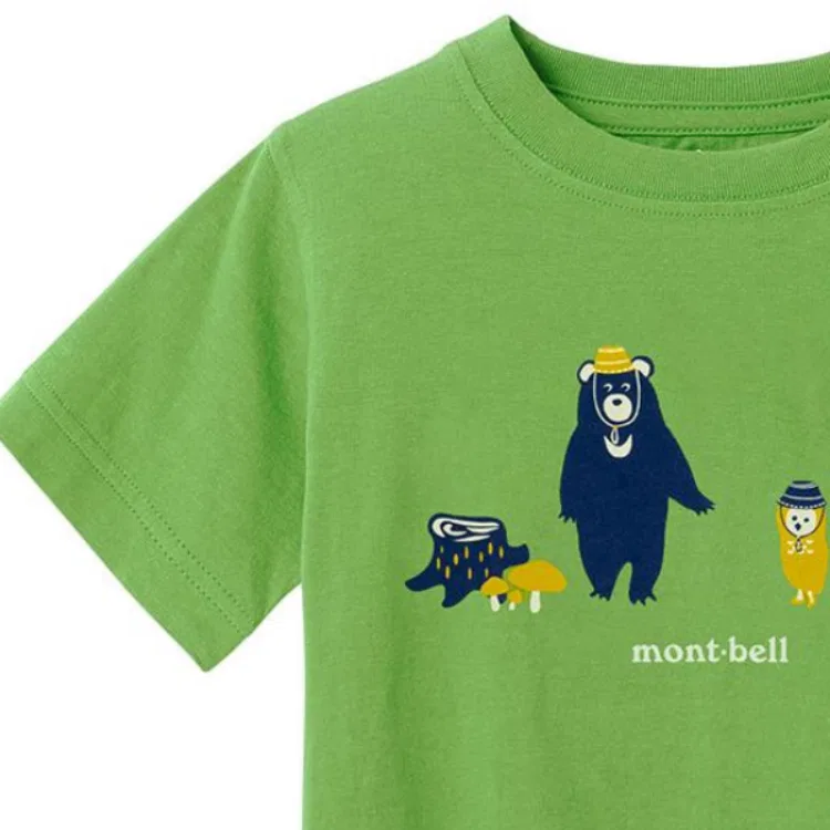Футболка детская с круглым вырезом MONTBELL зеленая — фото 4