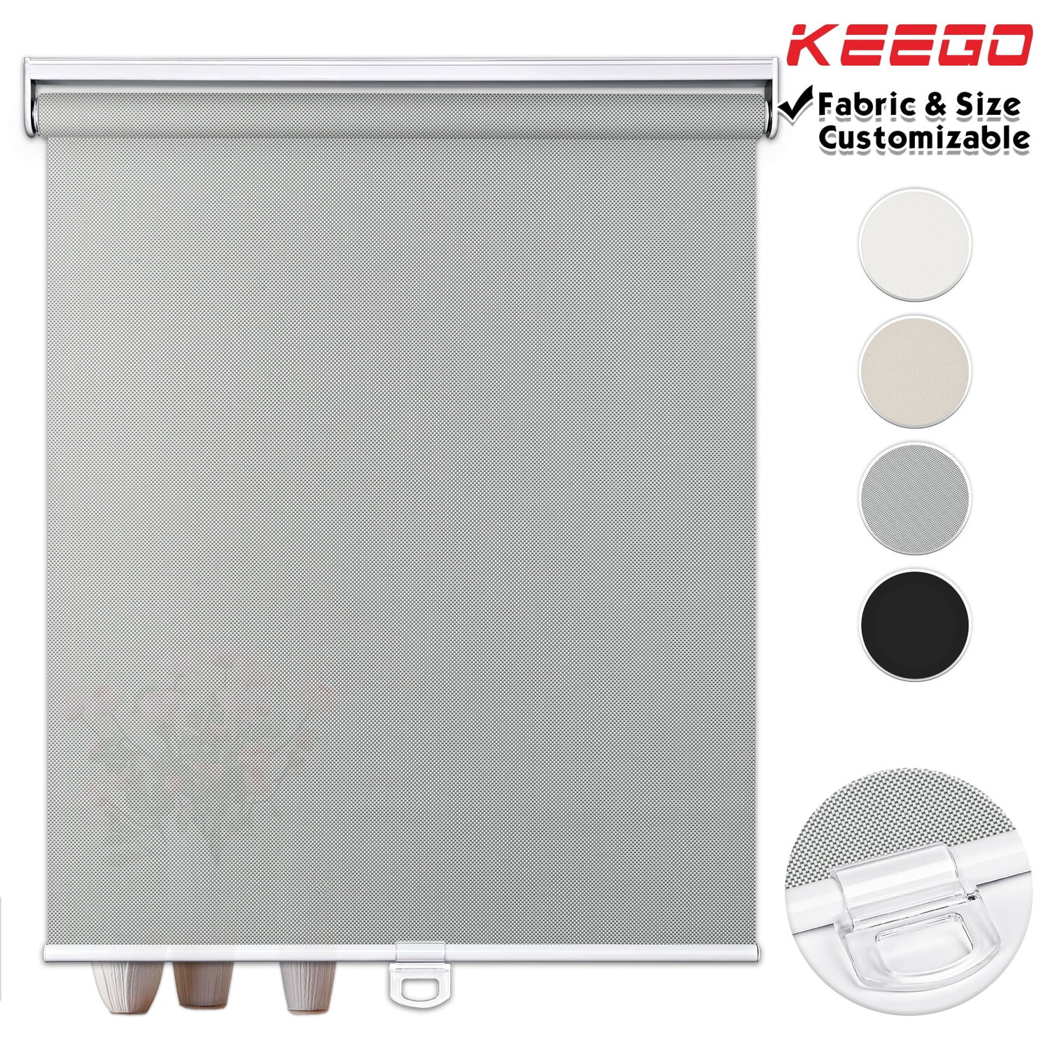 

Шторы рулонные KeEgo, серый