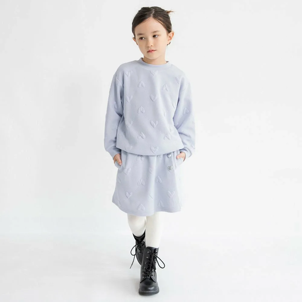 Пышная жаккардовая юбка с принтом в виде сердечек Branshes, Lavender — фото 4