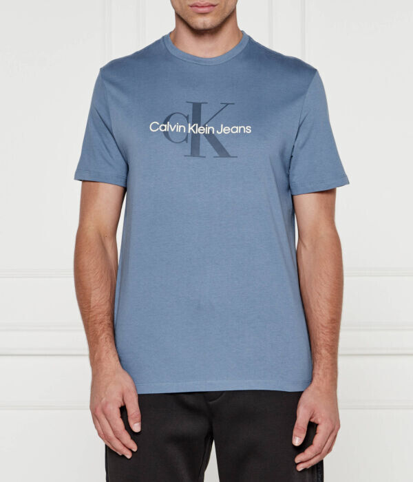 

Футболка Calvin Klein Jeans Regular Fit с логотипом, сине-серебряный