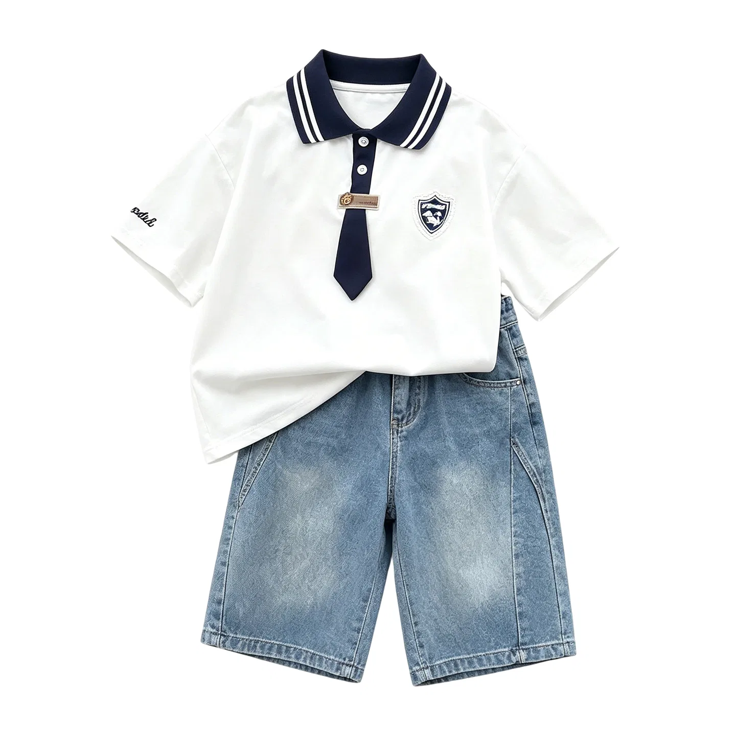 Детский спортивный костюм Casual Sportswear Disney белый с джинсовыми брюками