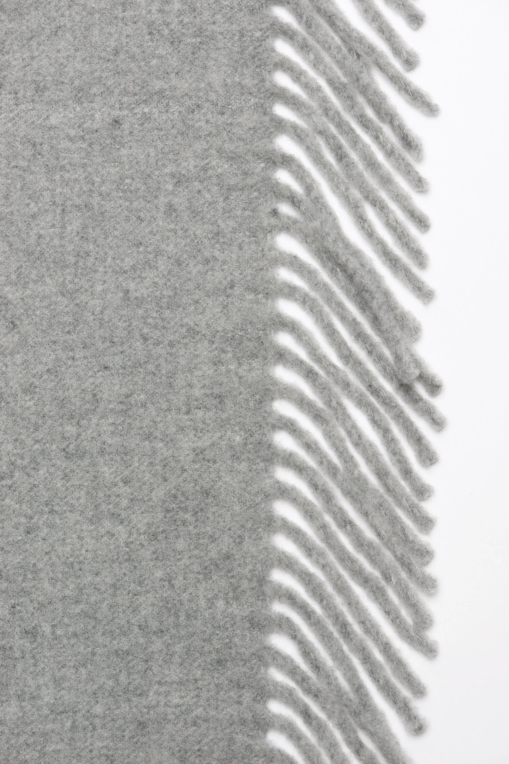 Шерстяной шарф с бахромой Acne Studios, Light Grey Melange — фото 3