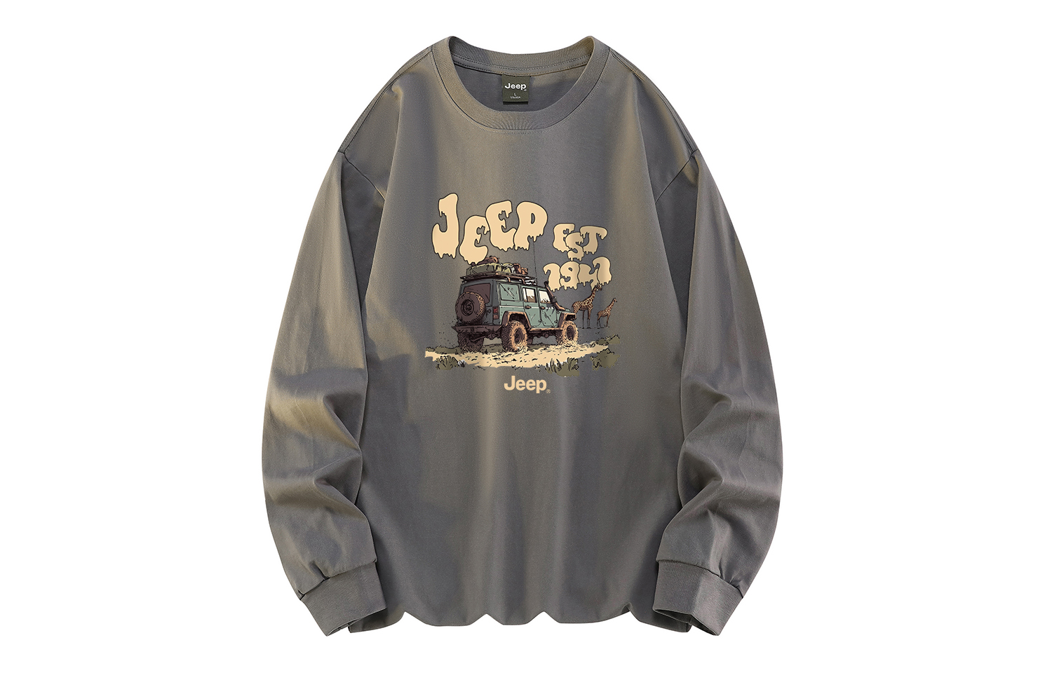 

Футболка Unisex Crew Neck Moderate Straight Fit Jeep, темно-серый