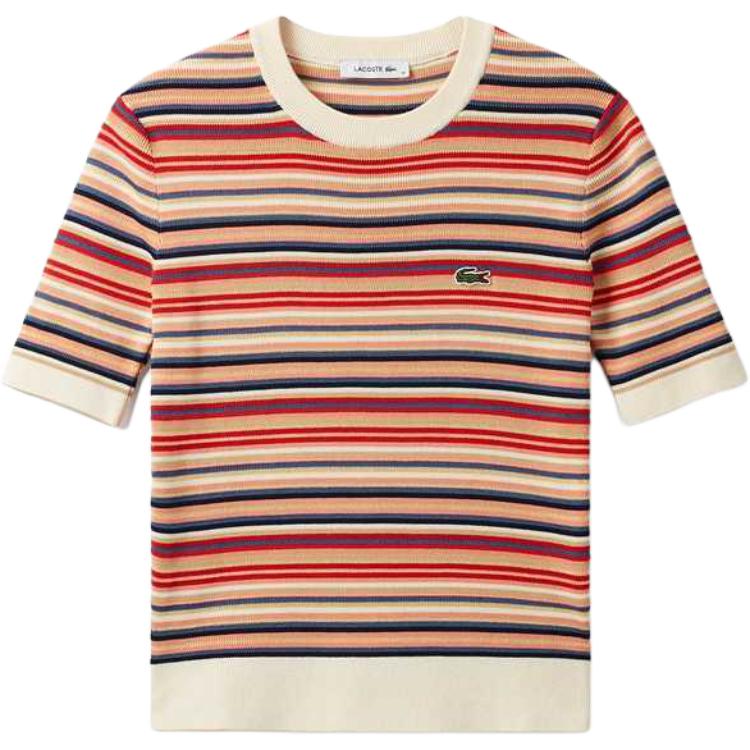 

Трикотаж женский LACOSTE, красный stripes мультиколор