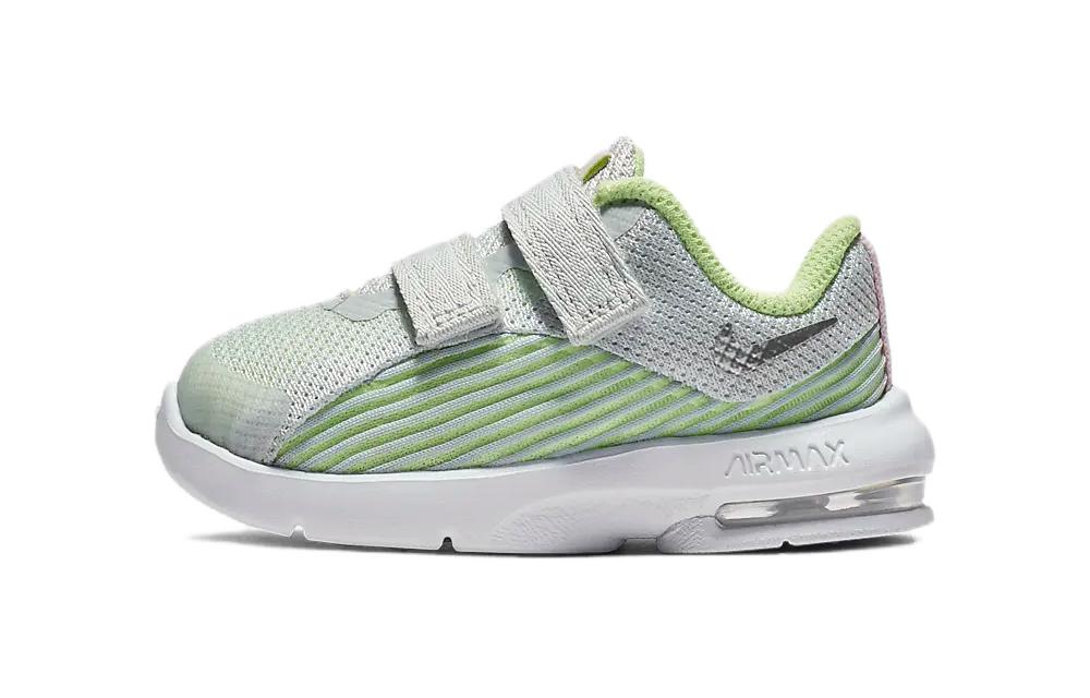 Nike Air Max Advantage 2 Low Top Зеленые Белые Детские Ботинки для Малышей, White Gold/Explosive Green Yellow/Foam Pink/Metallic Silver — фото 2