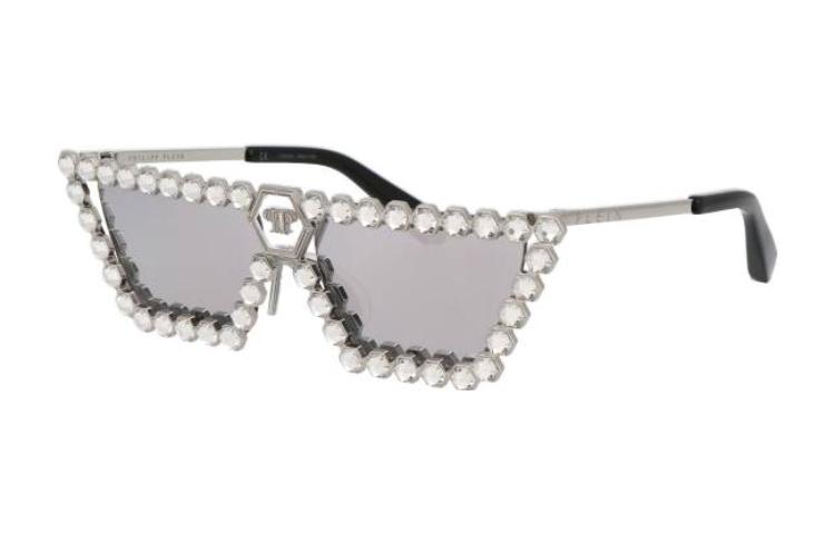 

PHILIPP PLEIN Кристальные квадратные солнцезащитные очки, Silver