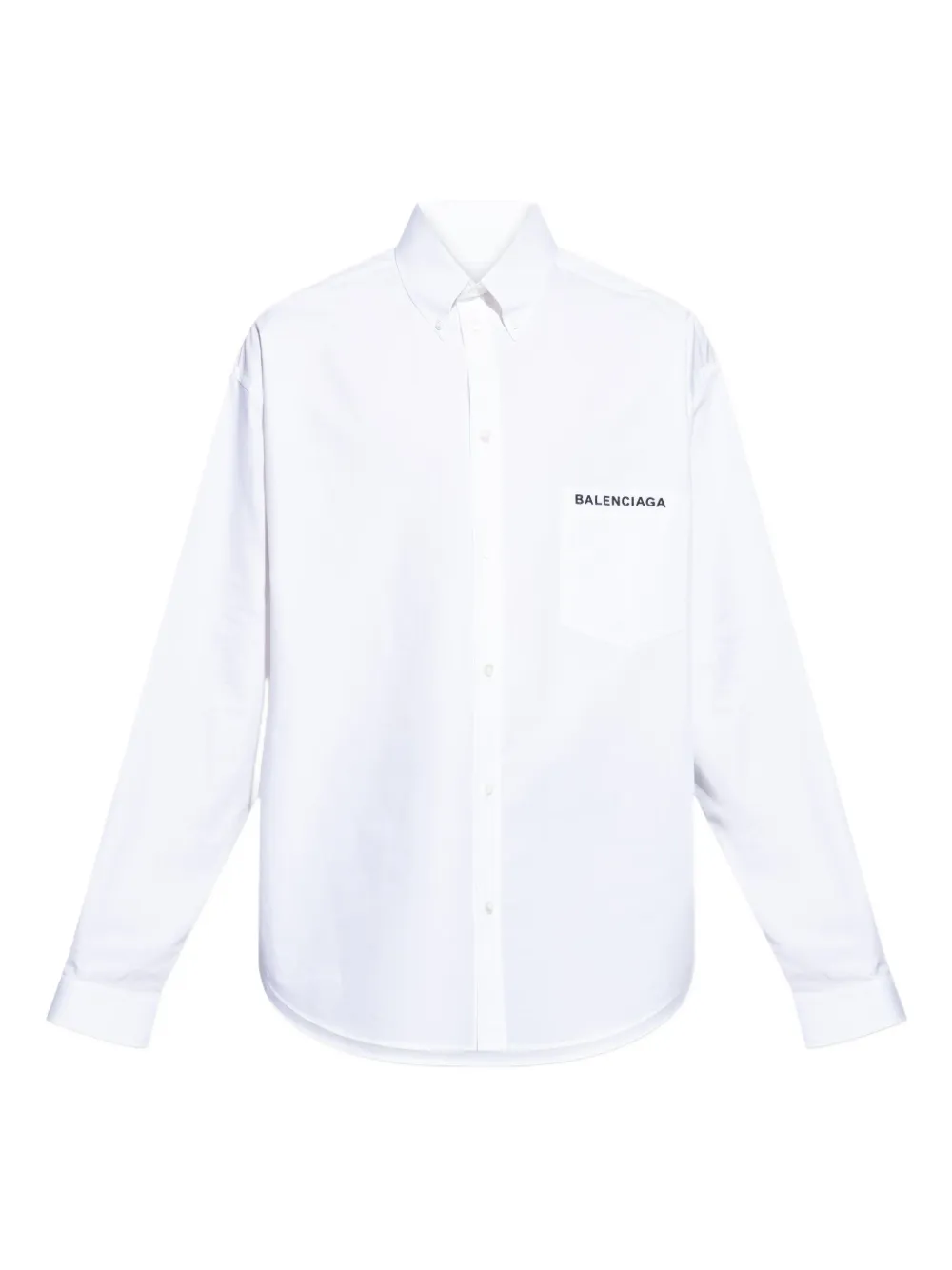 

Рубашка с вышитым логотипом BALENCIAGA, белый