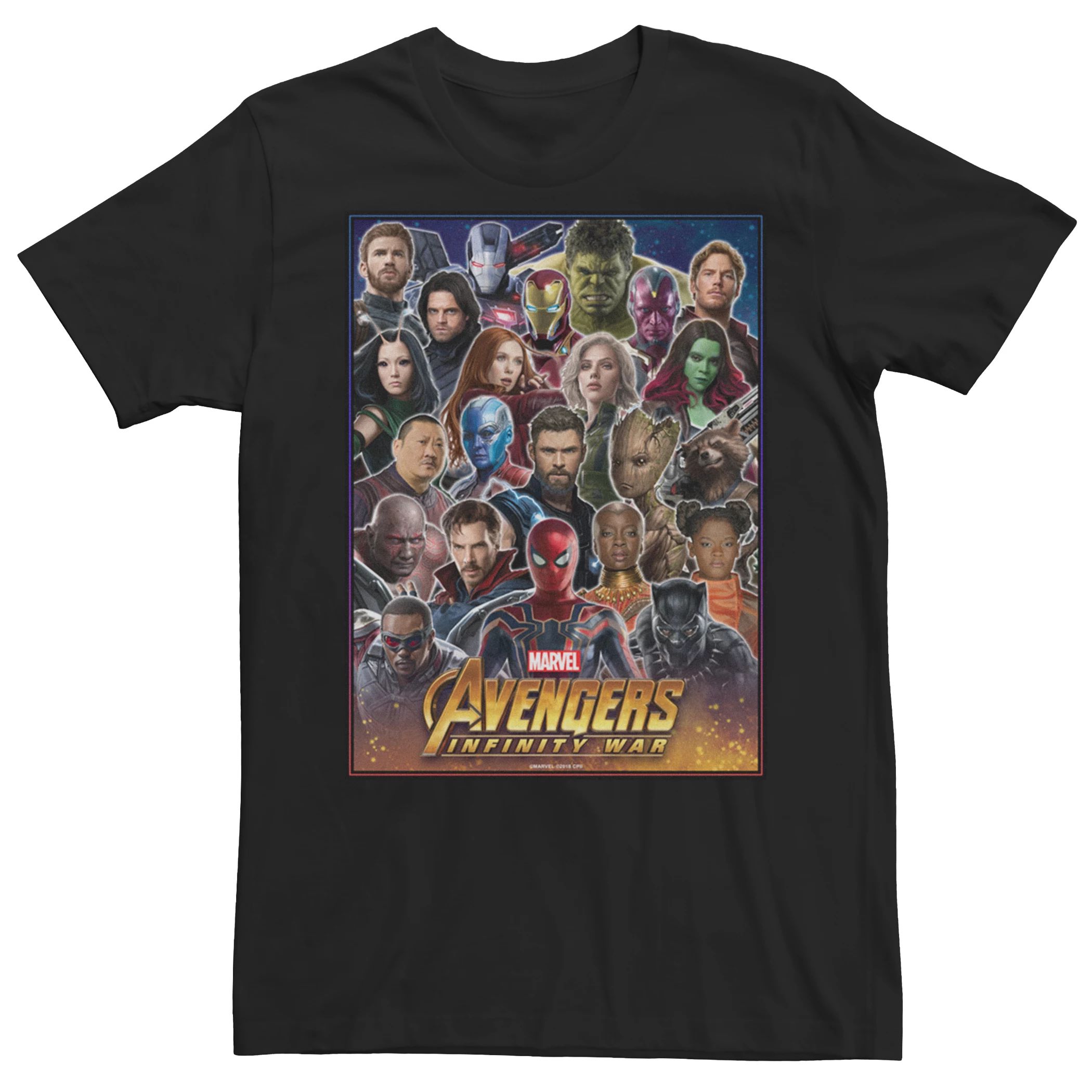 

Мужская футболка с рисунком Marvel Avengers Infinity War Together Fight Licensed Character