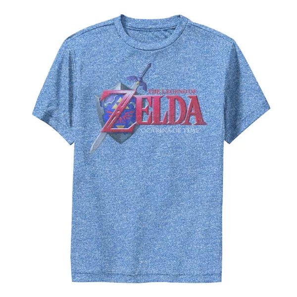 

Футболка с классическим логотипом Nintendo Zelda Ocarina of Time для мальчиков 8-20 лет Licensed Character, синий