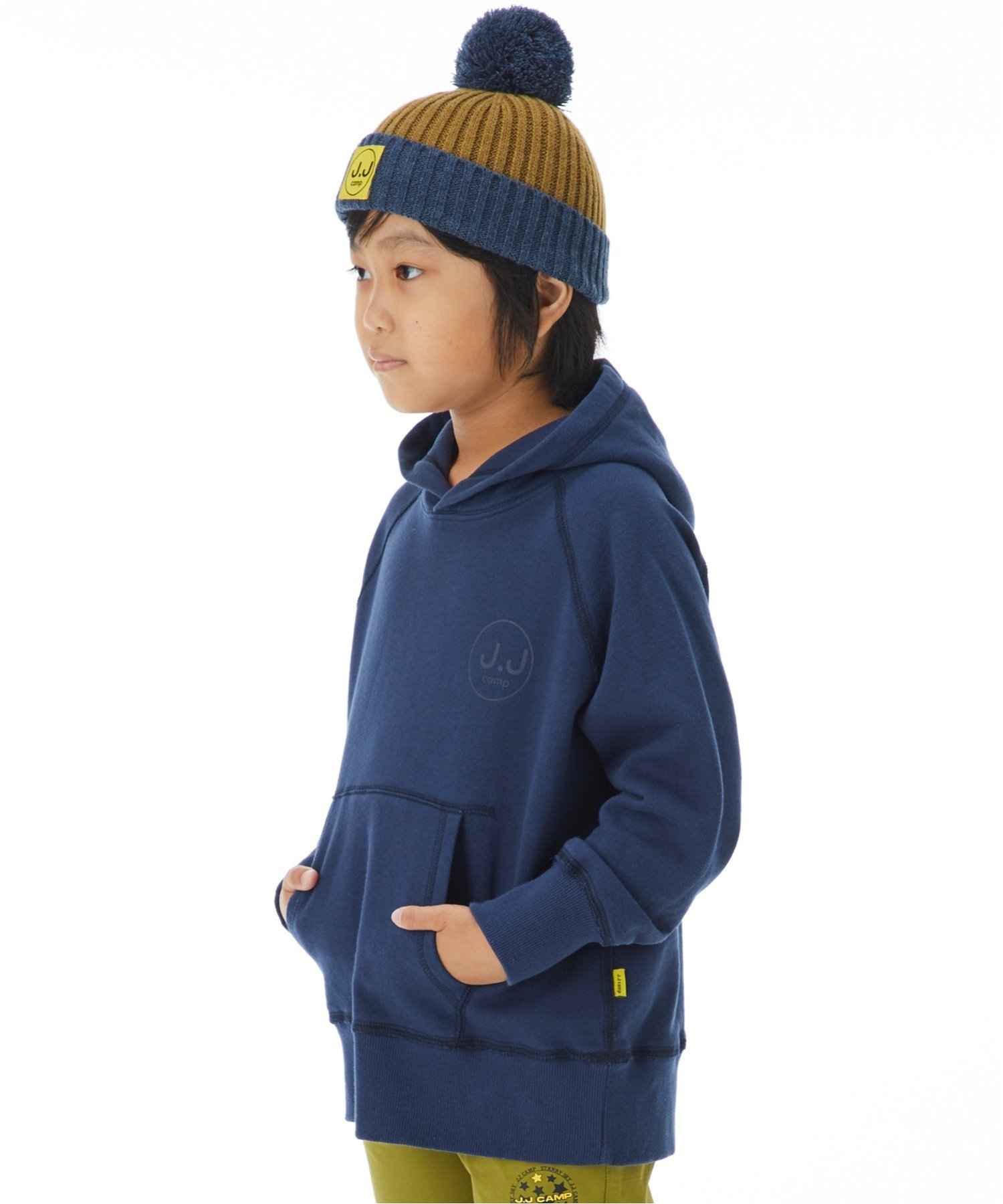 Детская толстовка с капюшоном JJ CAMP/(K) из 100% хлопка с крупным силуэтом. Robe, YOZORA — фото 3