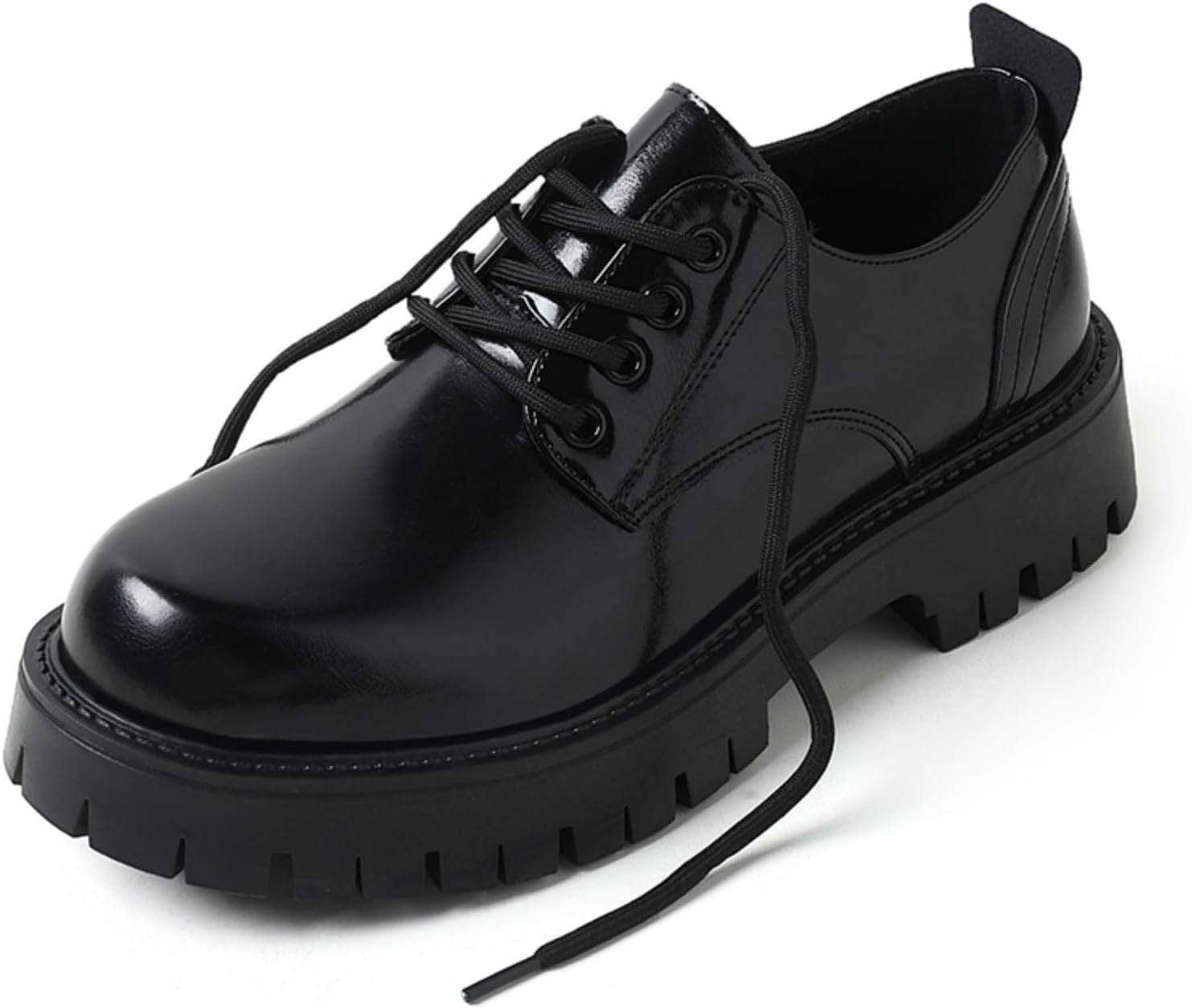 

Мужские черные оксфорды Мужские массивные туфли на платформе из лакированной кожи для классического, удобного делового и повседневного стиля Khwfjas