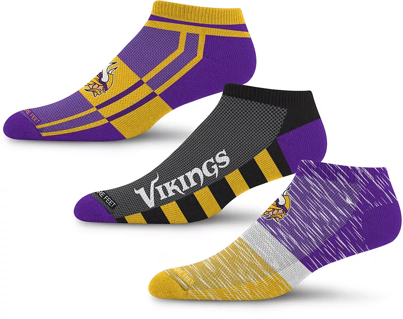 

Набор из 3 носков для взрослых Minnesota Vikings Streak Strike для босых ног For Bare Feet