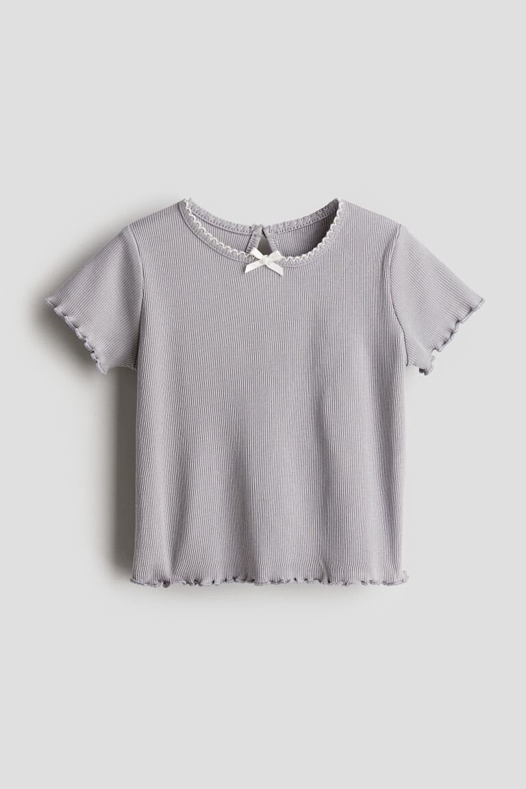

Топ из джерси в рубчик H&M, серый