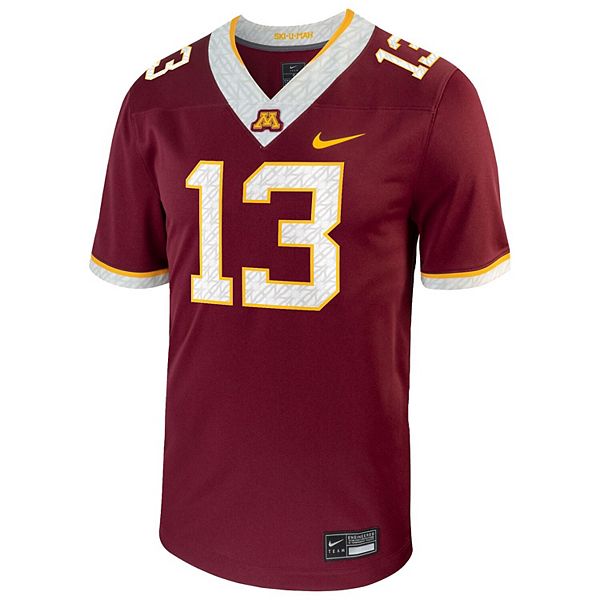 Мужская игровая футболка игрока Minnesota Golden Gophers Rashod Bateman марун Nike — фото 3
