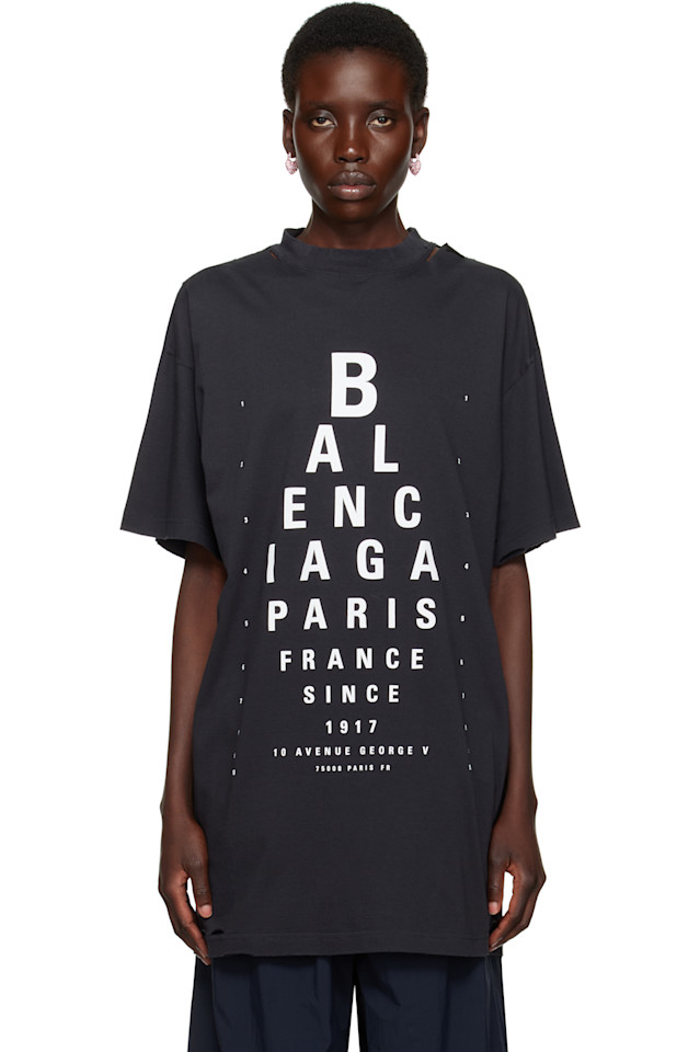 

Оптический оверсайз футболка Balenciaga, мультиколор