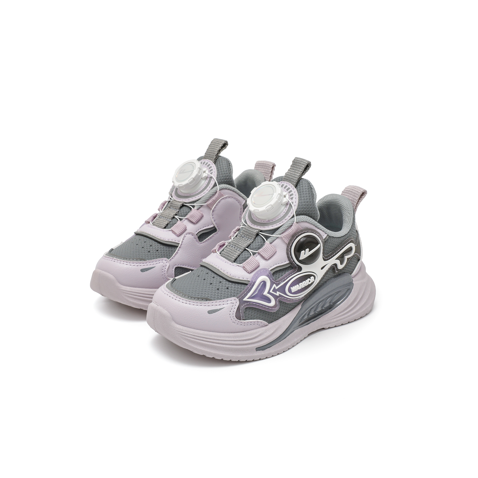Детские спортивные кроссовки Synthetic Leather Slip Resistant Cushioning Abrasion Resistant Waterproof Low top WARRIOR, розовый/черный/синий — фото 4