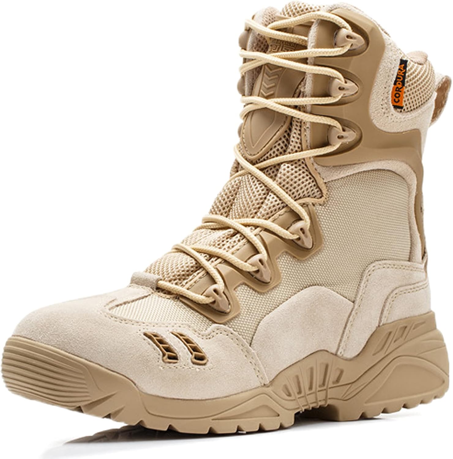 

Мужские походные ботинки hongrenamz, высокие легкие походные ботинки с противоскользящей подошвой, ботинки на шнуровке для путешествий, походов, кемпинга и велоспорта, 10 Sand