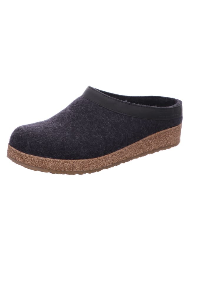 Мюли HAFLINGER Pantoffeln Grizzl Torben, цвет graphit