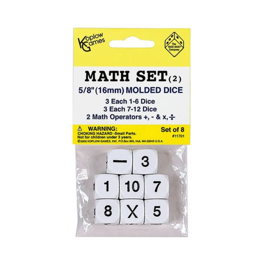

Математические числа — шестигранники (8), Dice - Symbols, Functional & Unique Dice