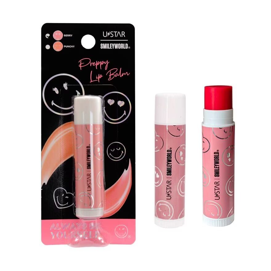 

UStar Ustar Smileyworld Preppy Бальзам для губ 4,5г. Ягода, Berry