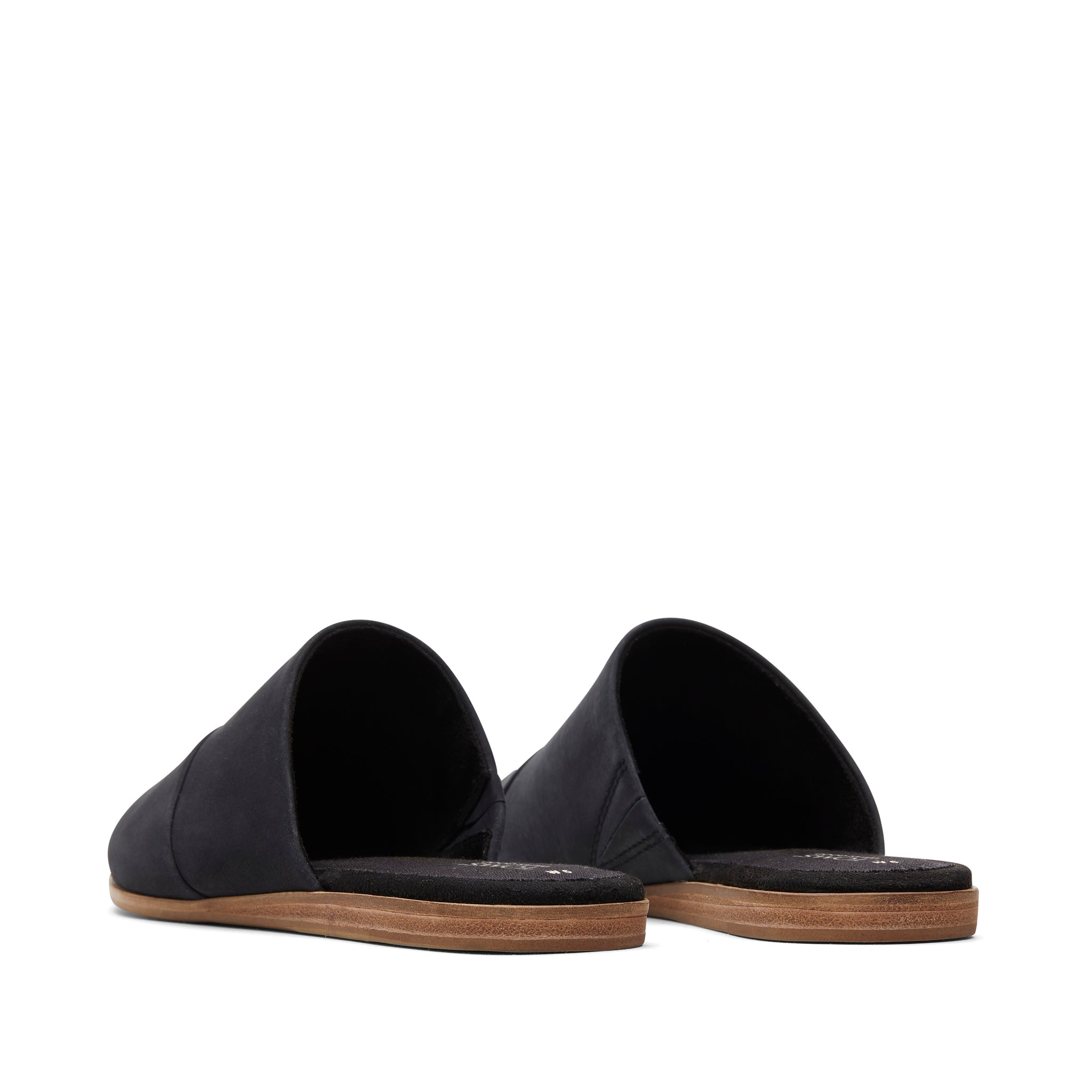 Нефритовые черные кожаные мюли TOMS Shoes — фото 3