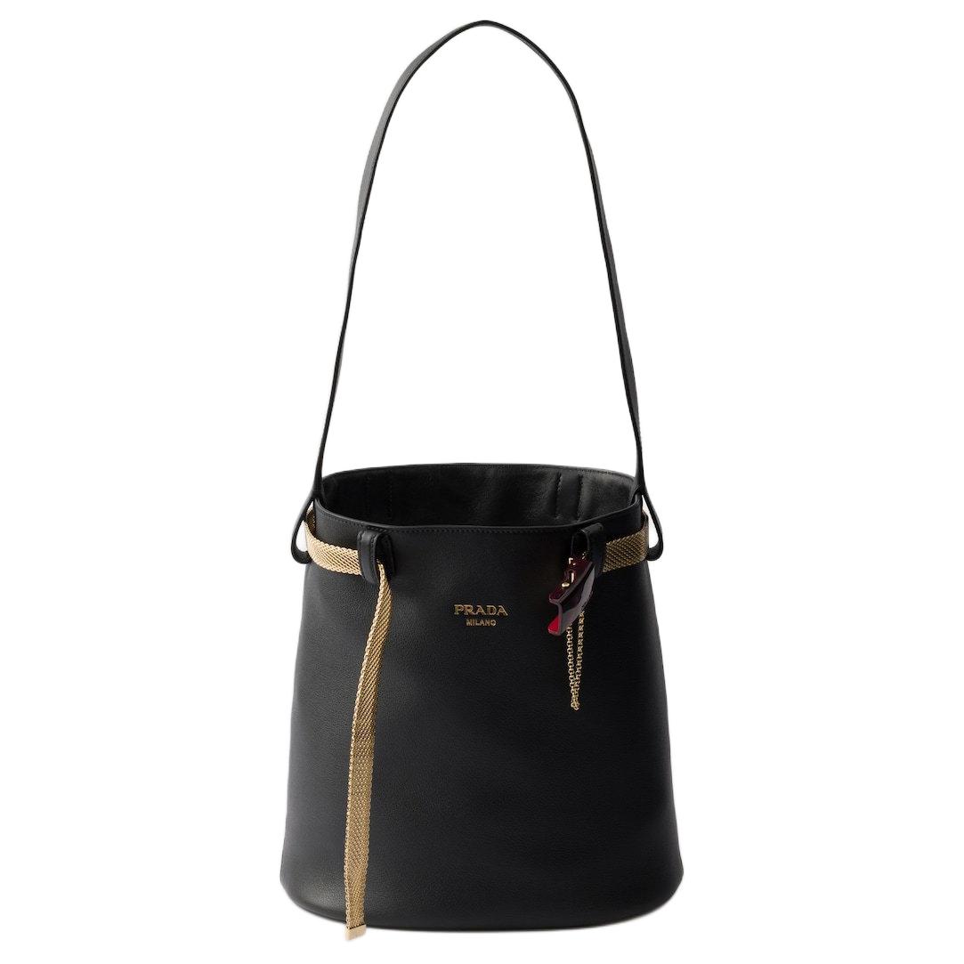 

PRADA Кожаная сумка через плечо для женщин черная