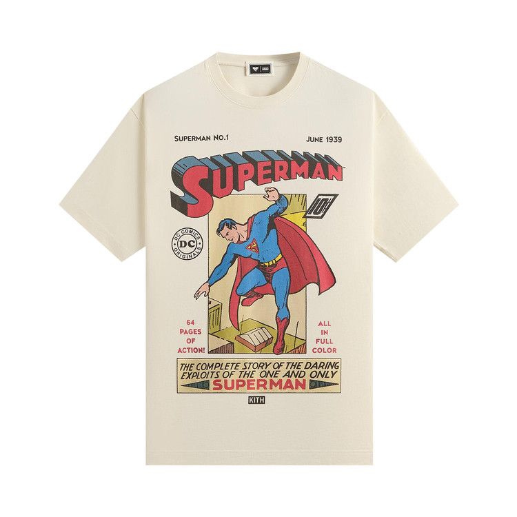 

Футболка Kith x Superman No.1 Vintage Tee, Sandrift