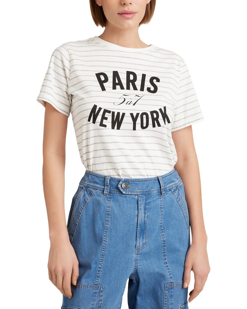 

Футболка в меланжевую полоску Cinq à Sept Paris New York, цвет pattern